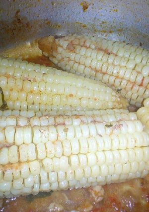 A picture of Flavoured boiled maize.