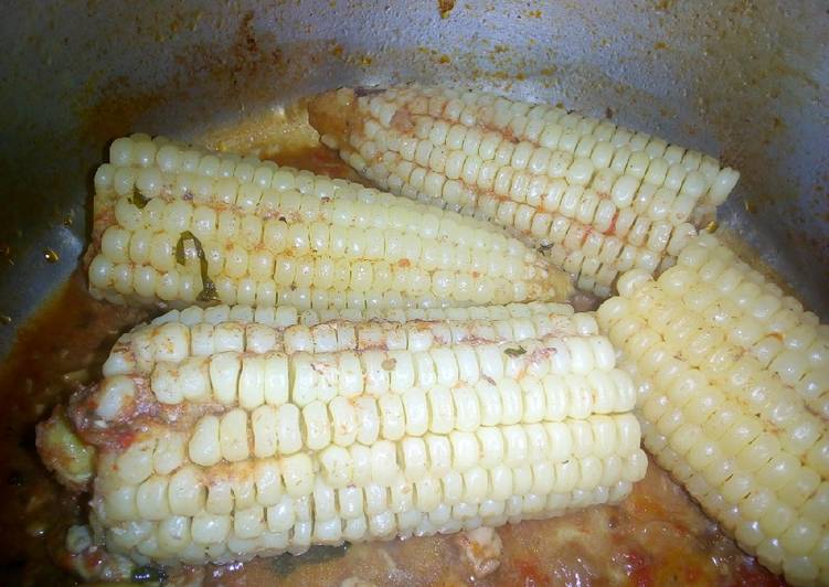 Flavoured boiled maize