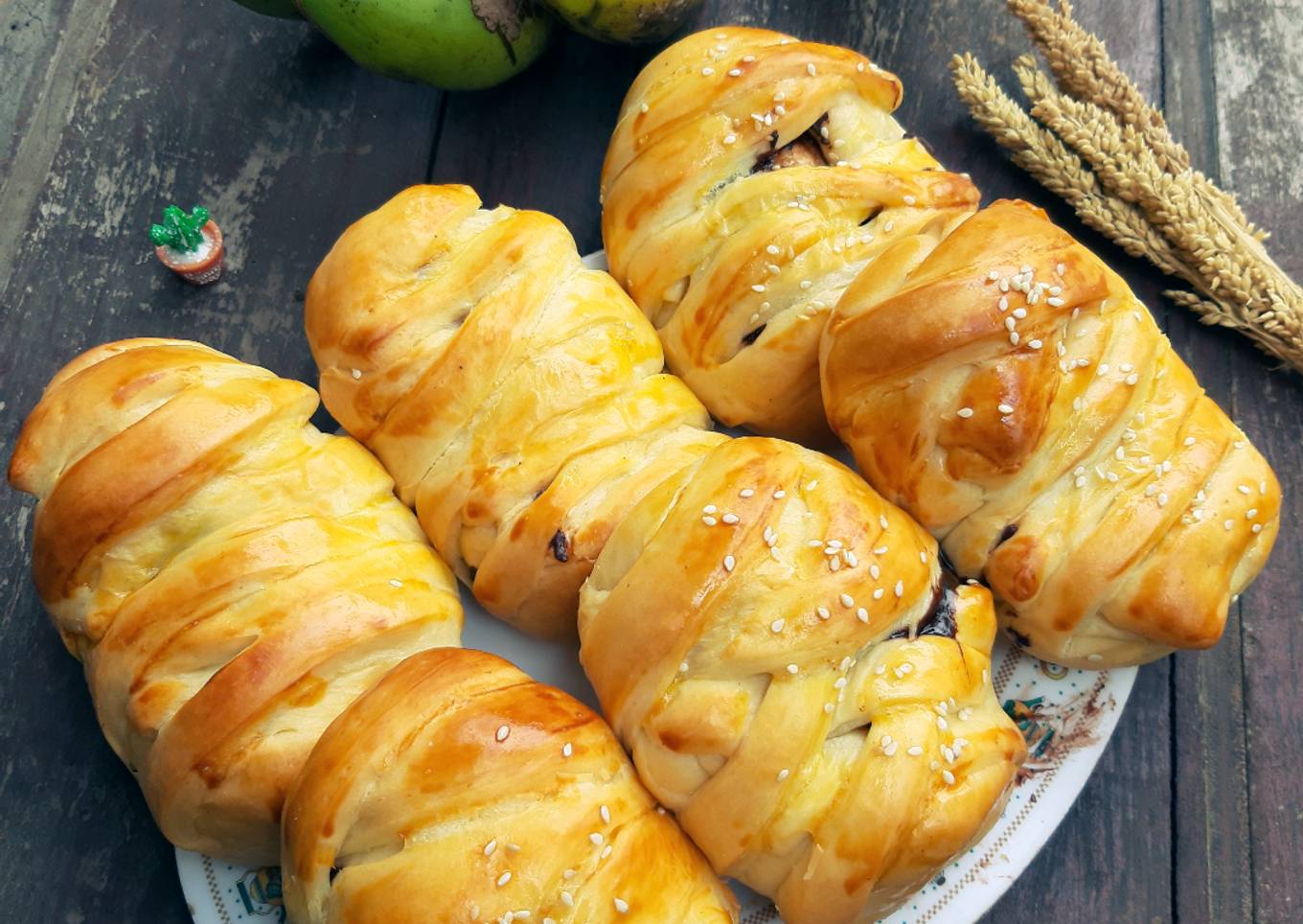 Roti Pisang Coklat Keju : Super Lembut 1x Profing