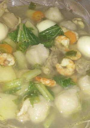 Foto resep Sop udang ayam sosis dan pentol