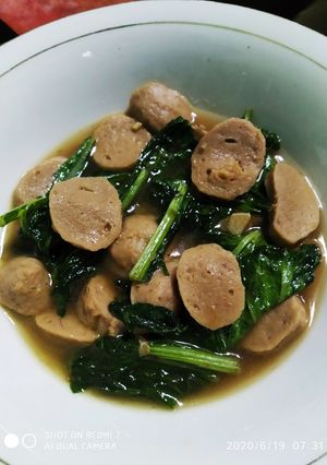 Foto resep 169. Cah Sawi Bakso - Ala Mamah Afa