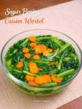 Sayur Bening Caisim (Sawi Hijau) Wortel