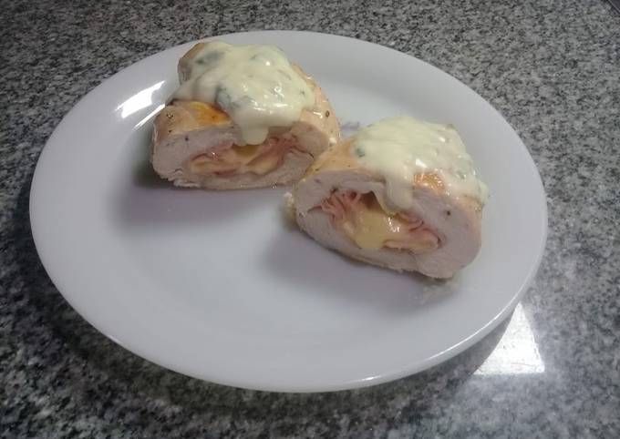 Pechugas De Pollo Rellenas Con Paleta Y Queso Al Verdeo Receta De ...