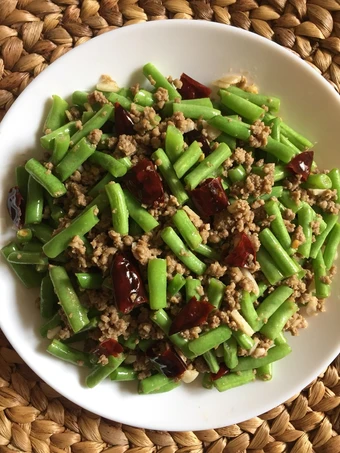 Cara Simple Membikin Resep  Cah Buncis Daging Cincang dan Cabai Kering yang Menggugah Selera, Enak