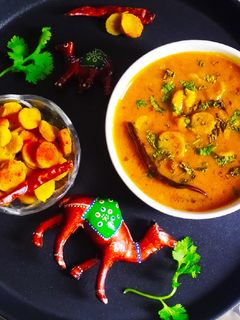 गट्टे की सब्ज़ी (Gatte ki sabzi recipe in Hindi) रेसिपी मुख्य फोटो