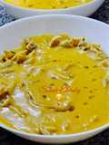 شوربة عدس مع خبز محمص وزبدة بلدي😋