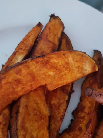 Recipe Roasted sweet potato wedges which So Delicious