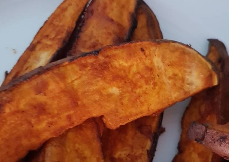 Easy Roasted sweet potato wedges