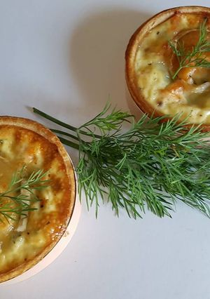 Une photo de Tartelette chevre saumon