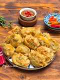 Tahu isi sayuran bumbu kacang
