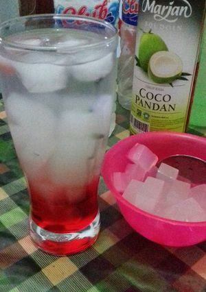 Foto resep Es nitrijell kelapa muda with sirup kelapa muda