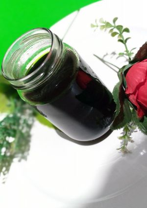 Homemade mint syrup ainihin hoton girkin