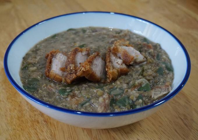 Recipe of Quick Ginisang Monggo with Crispy Bagnet
