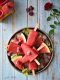 Watermelon Raspberry POPSICLES