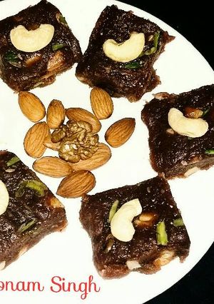 A picture of Date burfi.