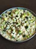 Risotto di zucchine bianche e verdi