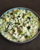 Risotto di zucchine bianche e verdi