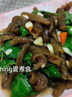 十分鐘上菜-塔香炒海茸 的食譜成品照片