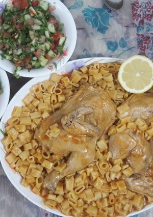 صورة لوصفة مكرونه شهيه بالدجاج😇