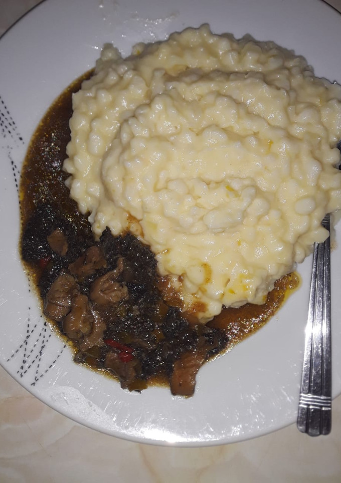 A picture of Samp and Lamb Tripe meat.