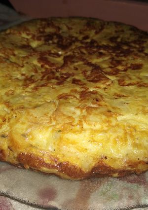 Una foto de Tortilla de papa sin aceite saludable 😋