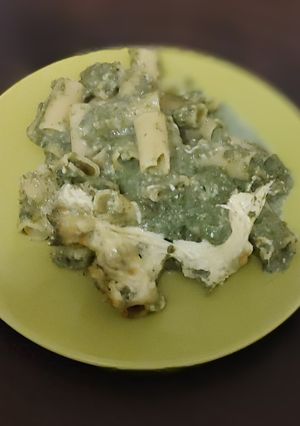Spenótos Rigatoni - sajtos recept fotója