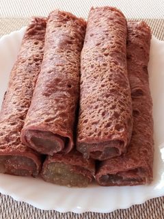Kakaós palacsinta almalekvárral #gluténmentes #tejmentes #cukormentes recept fotója