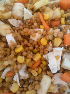 Una foto de Ensalada de lentejas con manzana