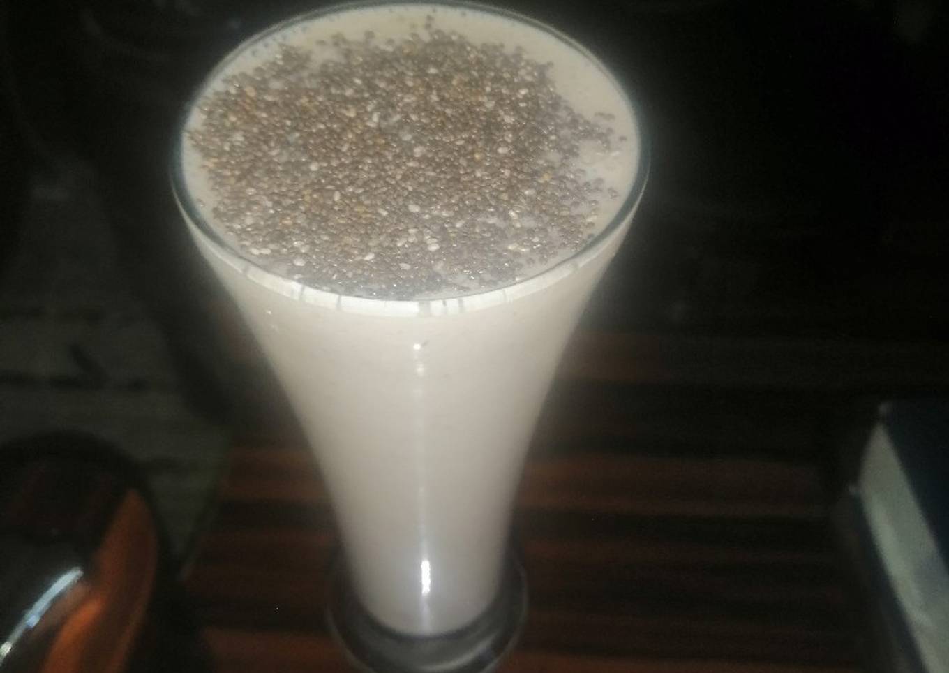 Healthy banana oatmeal with chia seed