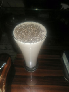 A picture of Healthy banana oatmeal with chia seed.
