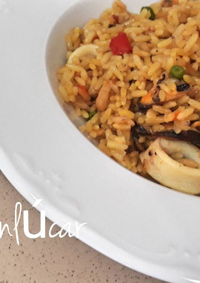 Una foto de Arroz con marisco