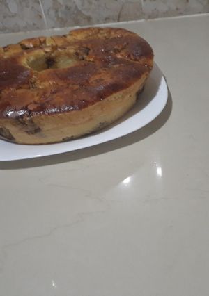 صورة لوصفة بريوش بديل الكيك محشي بالشوكولاته