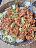 Tagliatelles de courgettes et bolognaise végétale