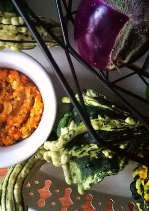 Foto di Pesto di carote prezzemolo e mandorle