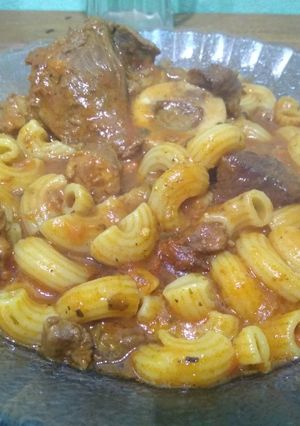 Una foto de Osobuco con Pasta