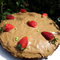 A picture of Dalgona Coffee Cake frosting.