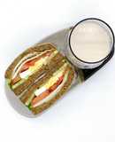 Bánh mì nguyên cám + sữa yến mạch: Giảm cân - bữa sáng- eat clean (348cal)