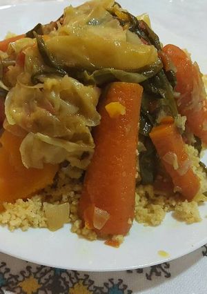 A picture of Corn Couscous with Vegetables.