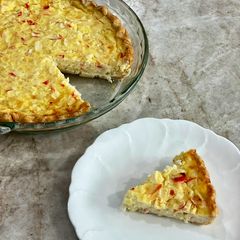 A picture of (Imitation) Crab Quiche 🦀🥸.