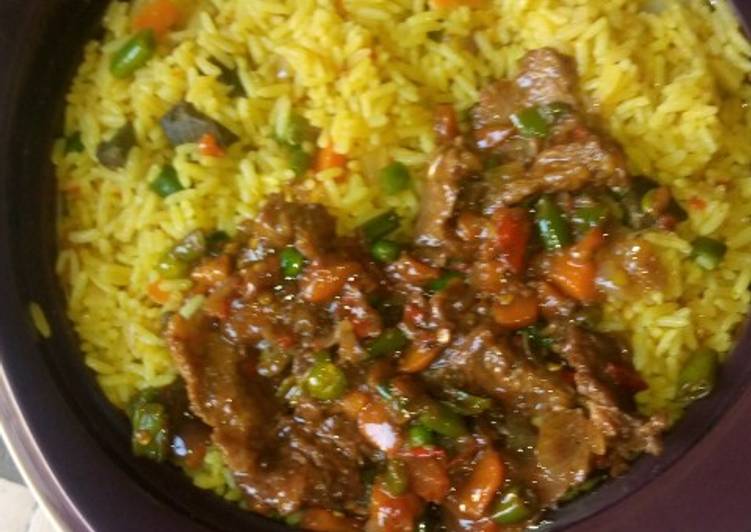 Recipe of Speedy Fried rice with meat sauce