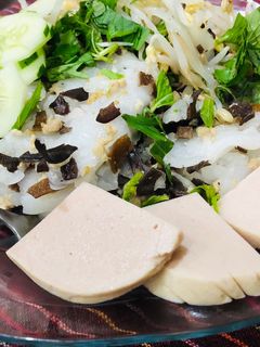 Hình của món Bánh cuốn từ bột trộn sẵn.
