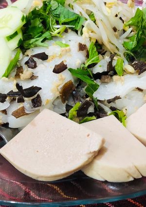 Hình của món Bánh cuốn từ bột trộn sẵn.