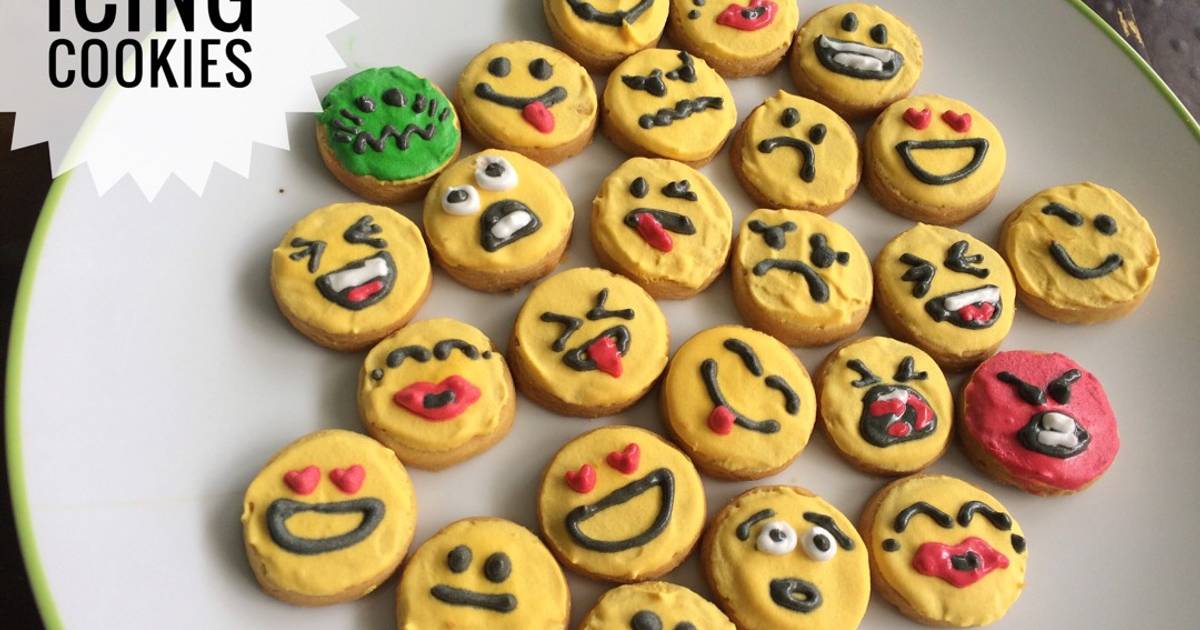 2 resep emoji icing cookies enak dan mudah Cookpad