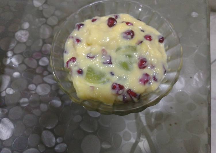 Steps to Make Quick Fruit custard