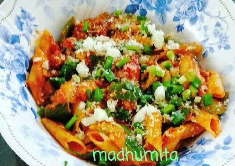 Steps to Make Homemade Spicy Penne Pasta