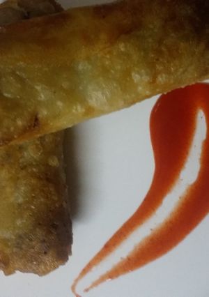 A picture of Paneer bhurji Spring roll.