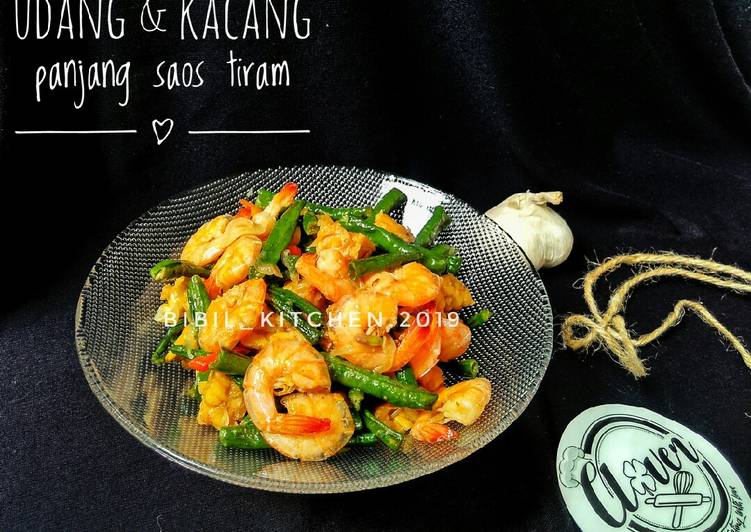 Udang, tempe & kacang panjang saos tiram