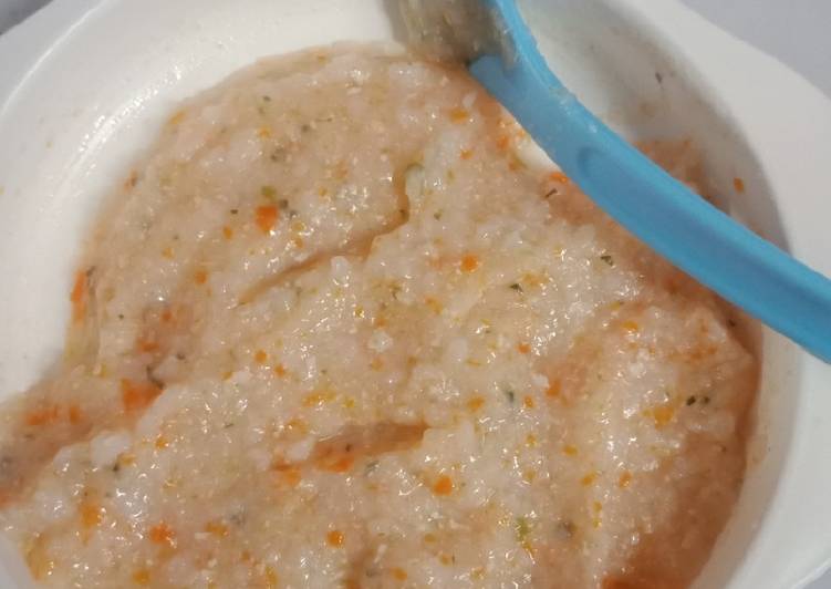 Resep Bubur tahu wortel buncis seledri..(Mpasi athaya) Anti Gagal