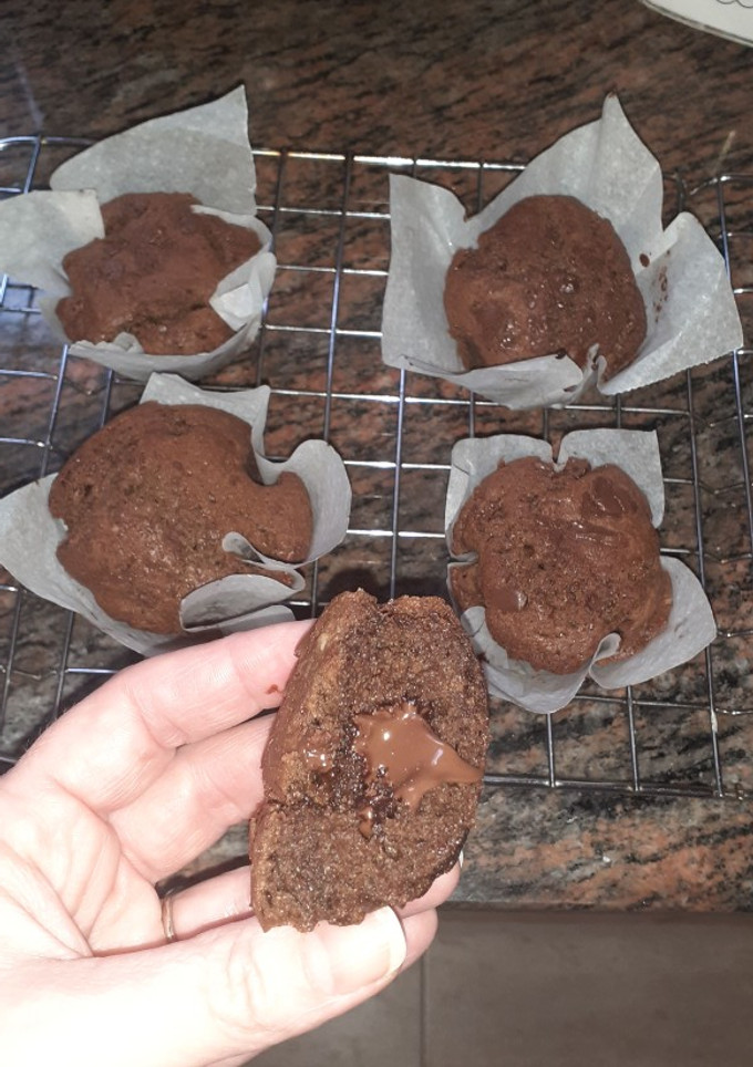 Una foto de Magdalenas chocolate rellenas