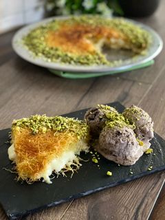 صورة لوصفة كنافه بالحليب والقشطه